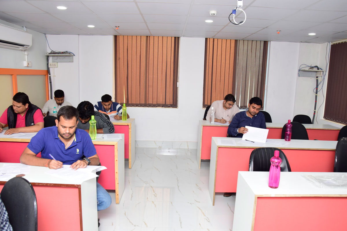 Students working during a training assessment